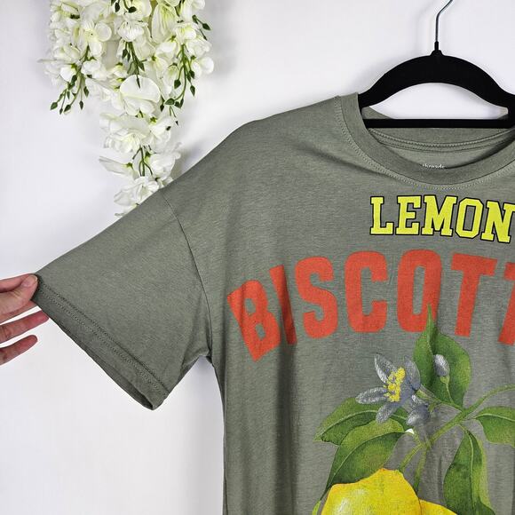 Threads of Luxx Lemon Biscottini Oversized Graphic T-Shirt Green Citrus Medium - Picture 5 of 7